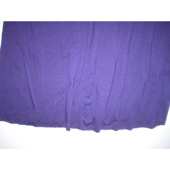 New Three Dots Dark Purple L Womens Dress Viscose Short Sleeve V Neck USA - Picture 4 of 9